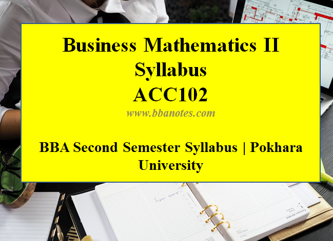 Business Mathematics II Syllabus