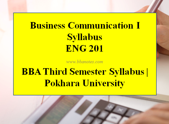 Business Communication I Syllabus