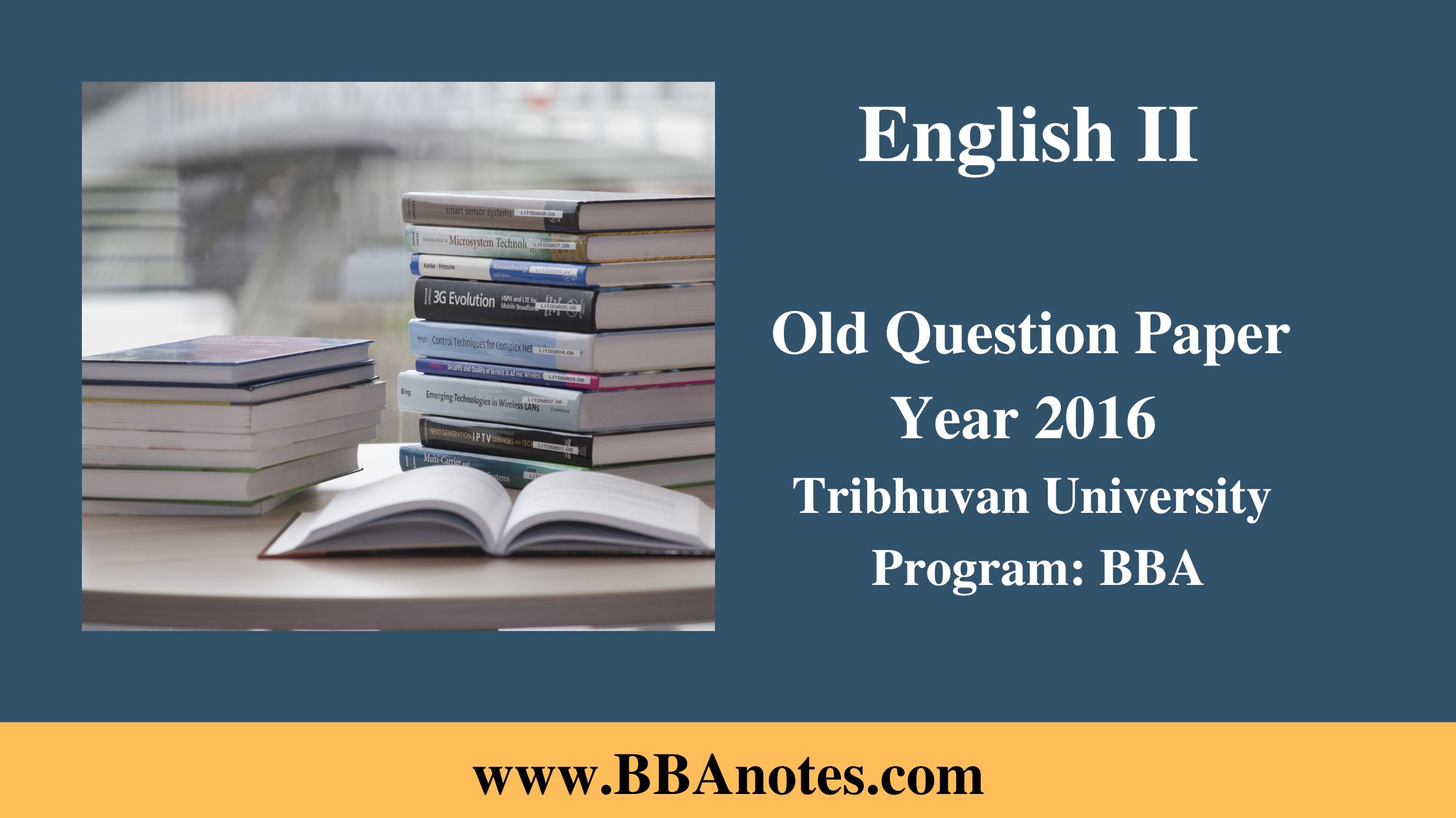 English II Old Question Paper Year 2016 TU