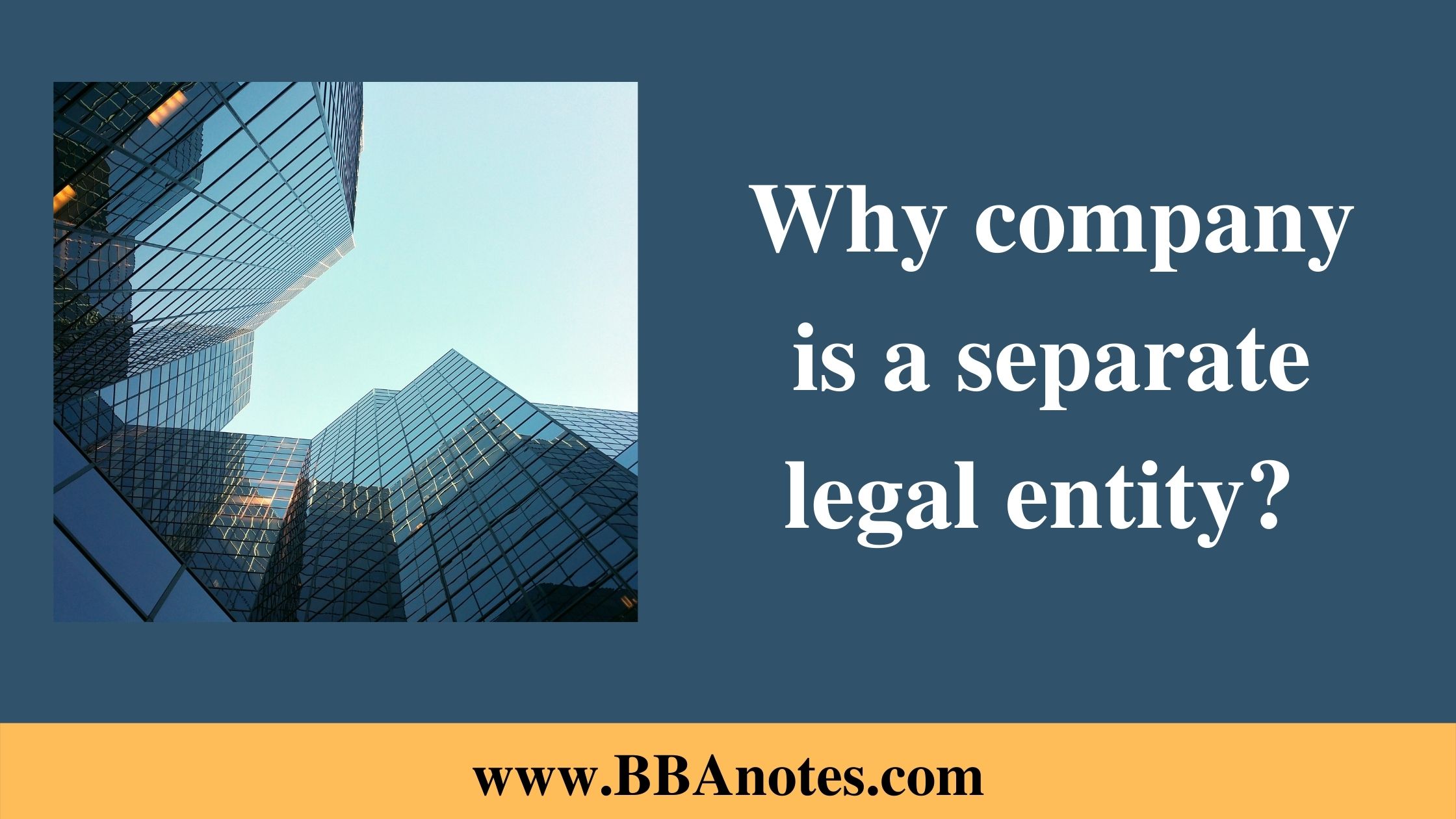 Why company is a separate legal entity?